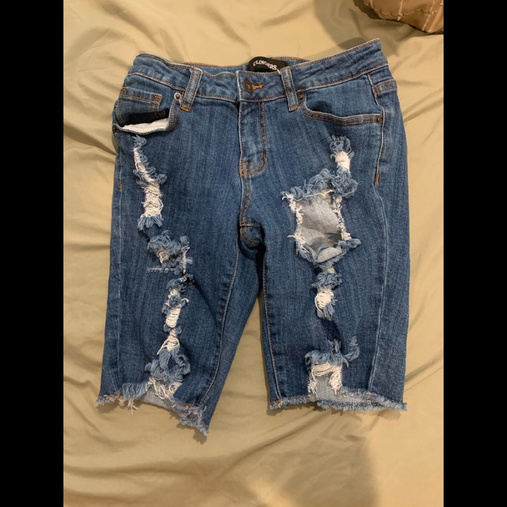Denim Bermuda shorts